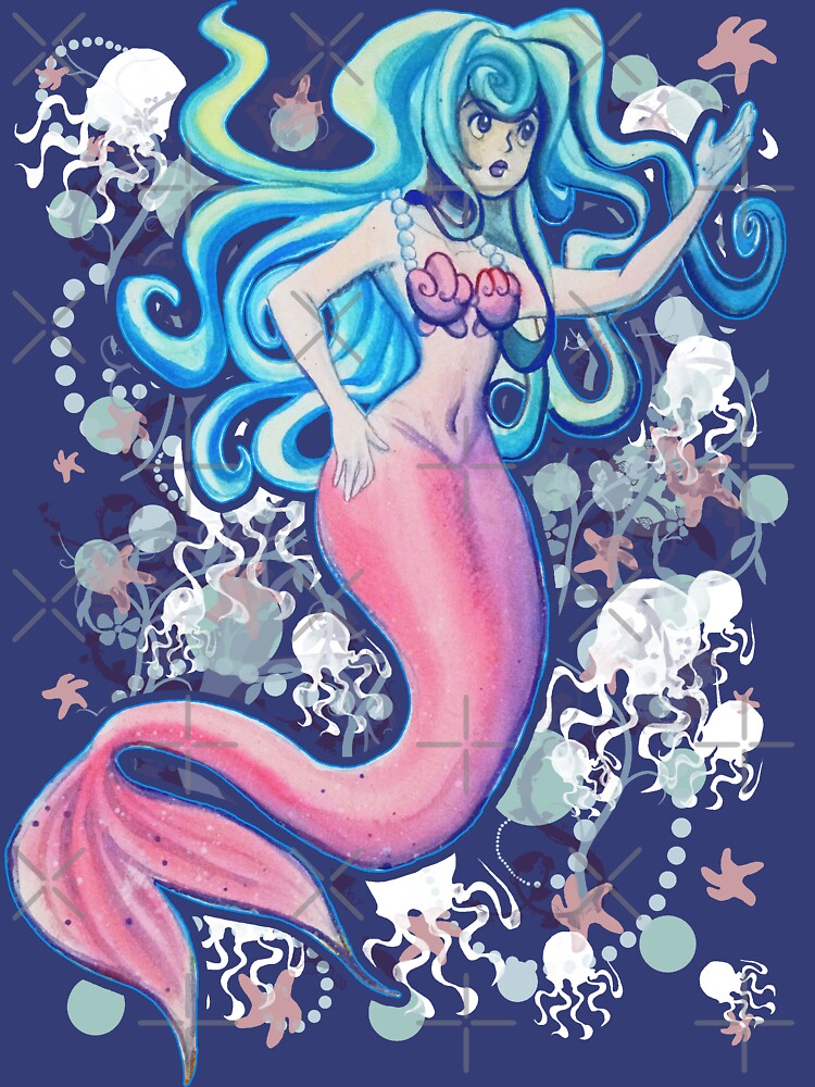 Pink Tailfin Mermaid by SaradaBoru