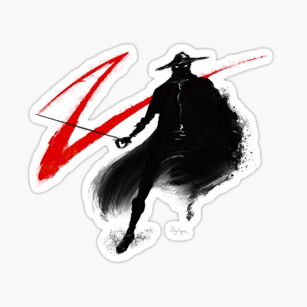 Vista previa del artículo con la obra «Zorro La Sombra», diseñado y vendido por Doug Saquic.
