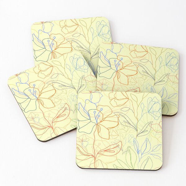 Item preview, The minimal florals (yellow) designed and sold by ojasha.