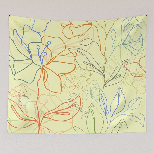 Item preview, The minimal florals (yellow) designed and sold by ojasha.