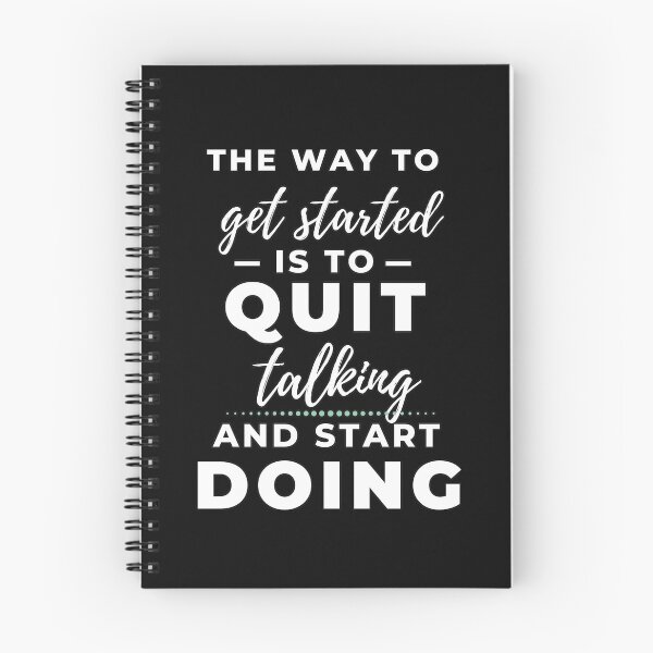 Item preview, The way to get started is to quit talking and start doing- white text designed and sold by EvaWolf.