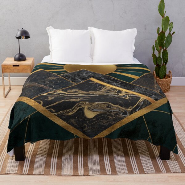 Item preview, Golden Sunrise over Dark Teal Landscape designed and sold by AmbienceArt.