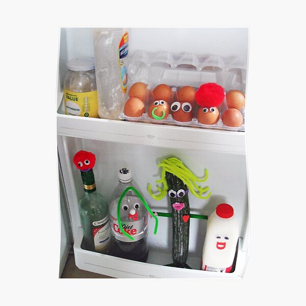 "Fridge Friends" Poster by alexafrances Redbubble