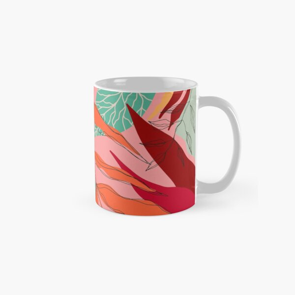 Tropical Florals - Orange Pink Palette Classic Mug