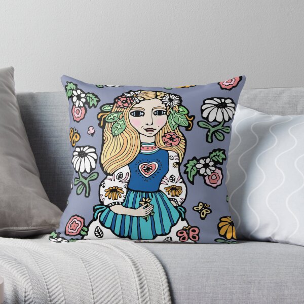 Folksy Throw Pillow