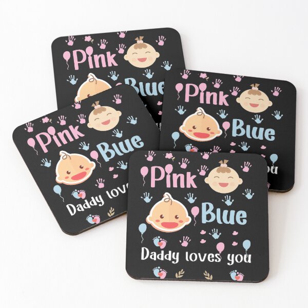 Artikelvorschau, rosa oder blauer Papa liebt dich entworfen und verkauft von Design Universe.