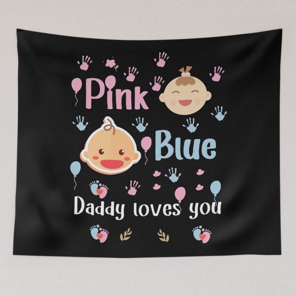 Artikelvorschau, rosa oder blauer Papa liebt dich entworfen und verkauft von Design Universe.