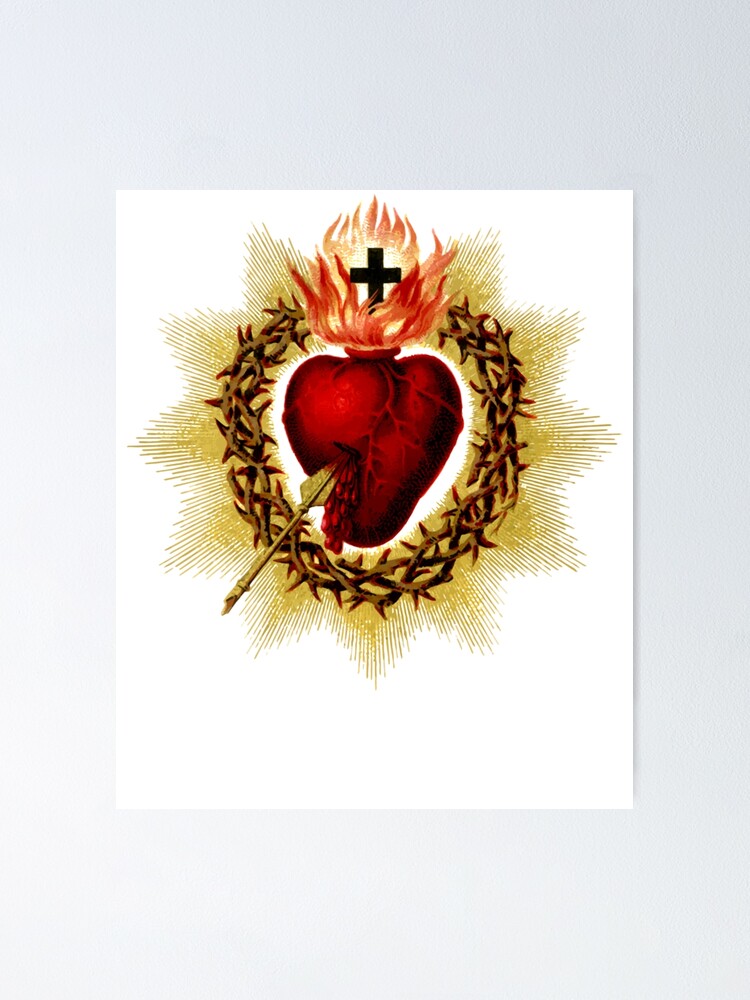 Sacred Heart Of Jesus Christ Catholic Blessing Art T-Shirt Sacred Heart Of Jesus Christ Catholic Blessing Art T-Shirt
