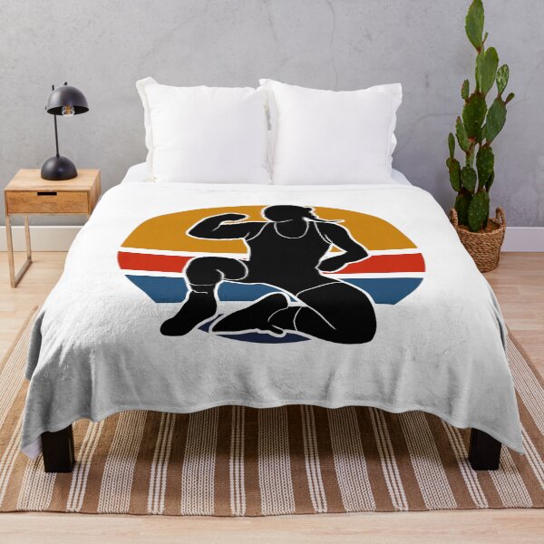 Item preview, Female Wrestler Retro Sunset designed and sold by doucelune.