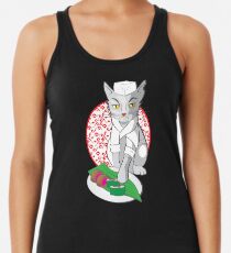 Camiseta con espalda nadadora Nadie más que yo hace el sushi (chef gato japonés)