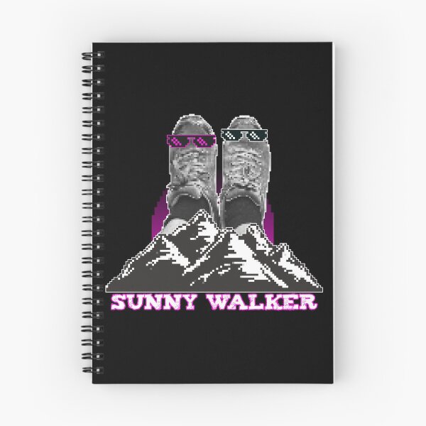 Item preview, Retro Pixel Sunny Walker mountain boots hiking + Alps design designed and sold by emm-j.