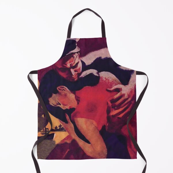 Item preview, A couple share an embrace before he goes to sea - vintage retro comic. designed and sold by CoolVintageArt.
