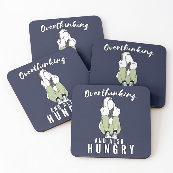 Item preview, Funny Busy Overthinking and also Hungry- White text- lady Version designed and sold by EvaWolf.