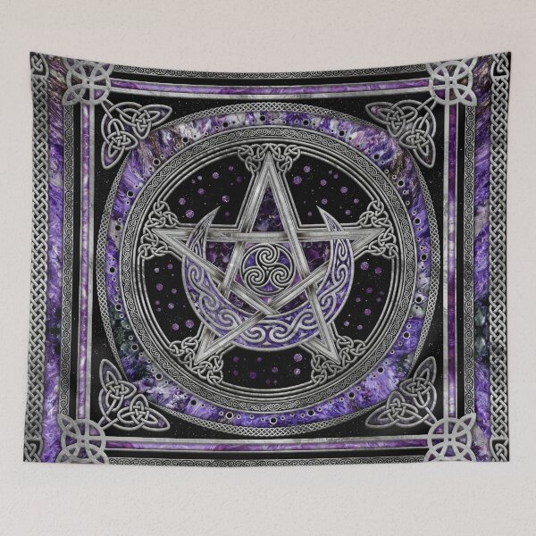 Item preview, Pentagram Triskelion Amethyst Moon  designed and sold by k9printart.