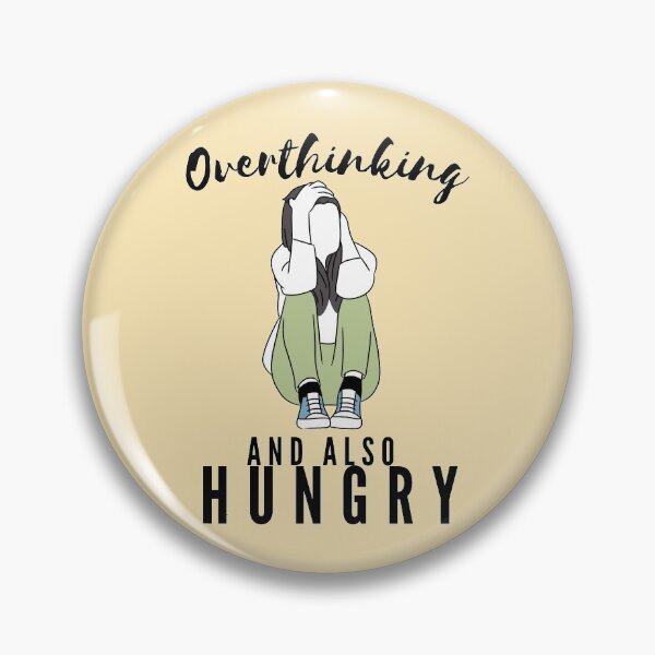 Item preview, Funny Busy Overthinking and also Hungry- black text- lady Version designed and sold by EvaWolf.