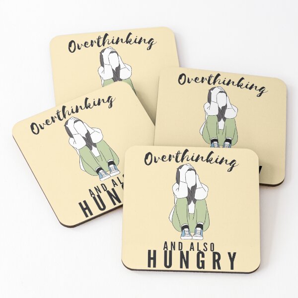 Item preview, Funny Busy Overthinking and also Hungry- black text- lady Version designed and sold by EvaWolf.
