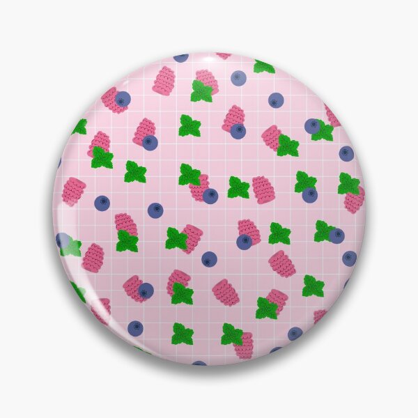 Item preview, Raspberry and Blueberry Pattern on Pink Background designed and sold by kapotka.