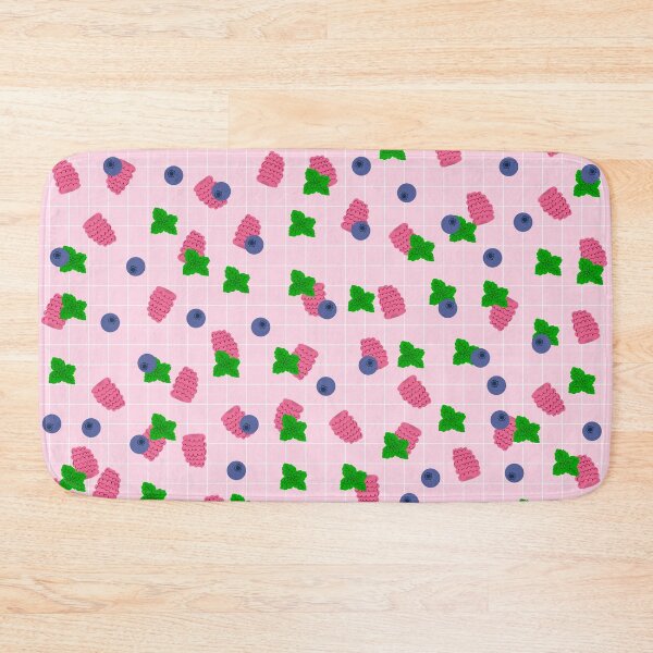 Item preview, Raspberry and Blueberry Pattern on Pink Background designed and sold by kapotka.