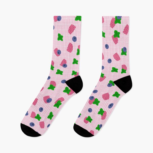 Item preview, Raspberry and Blueberry Pattern on Pink Background designed and sold by kapotka.