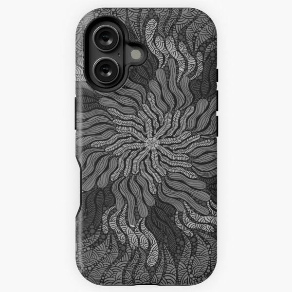 Ubud Mandala - Black and White Palette iPhone Tough Case