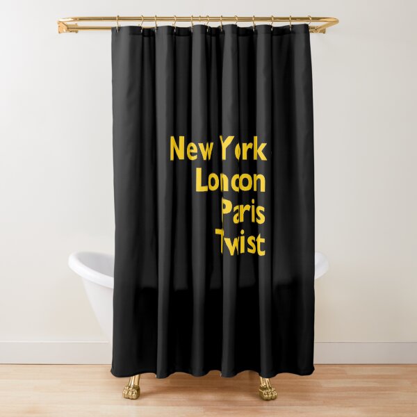 New York London Paris Twist Shower Curtain