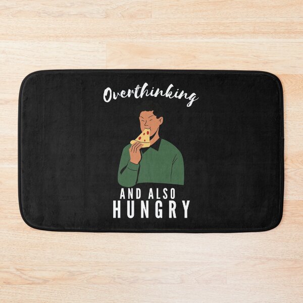 Item preview, Funny Busy Overthinking and also Hungry- White text- Man Version designed and sold by EvaWolf.