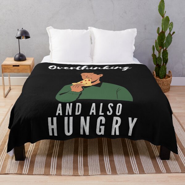 Item preview, Funny Busy Overthinking and also Hungry- White text- Man Version designed and sold by EvaWolf.