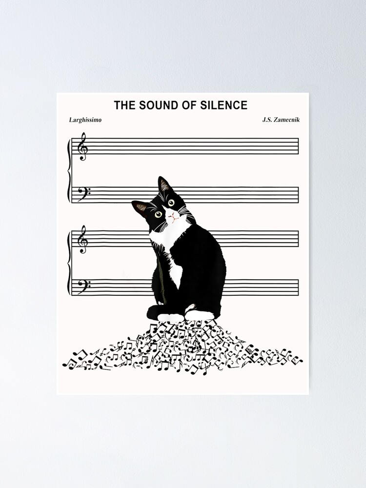 the sound of silence cat t shirt