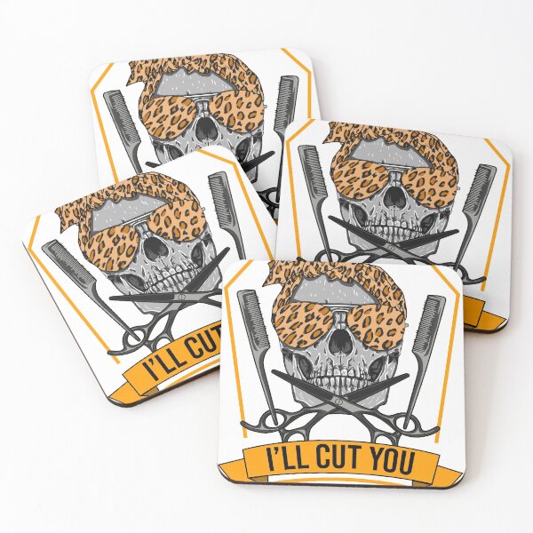 Item preview, I'll Cut you Hairdresser Skull Styling designed and sold by redshirtz.