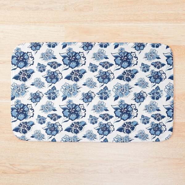 Item preview, Chinoiserie style pattern with geranium flowers designed and sold by FlamesandFrost.