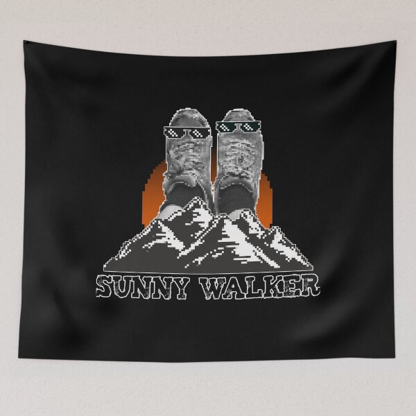 Item preview, Sunglasses Retro Pixel Sunny Walker mountain boots hiking + Alps design designed and sold by emm-j.