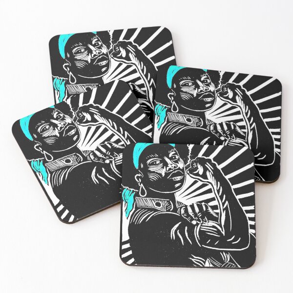 Item preview, Rosie V 2.021 - linocut design and print with colored pencil designed and sold by PixelPalmer.