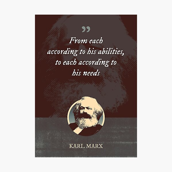 Item preview, Karl Marx - From each according to his abilities, to each according to his needs designed and sold by Syahrasi.