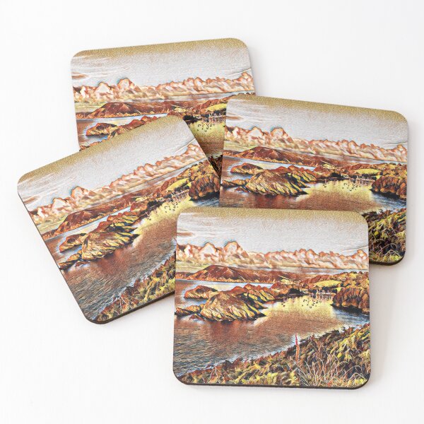Item preview, Watermouth bay Devon. Golden sun set.  designed and sold by TrippyEarth.