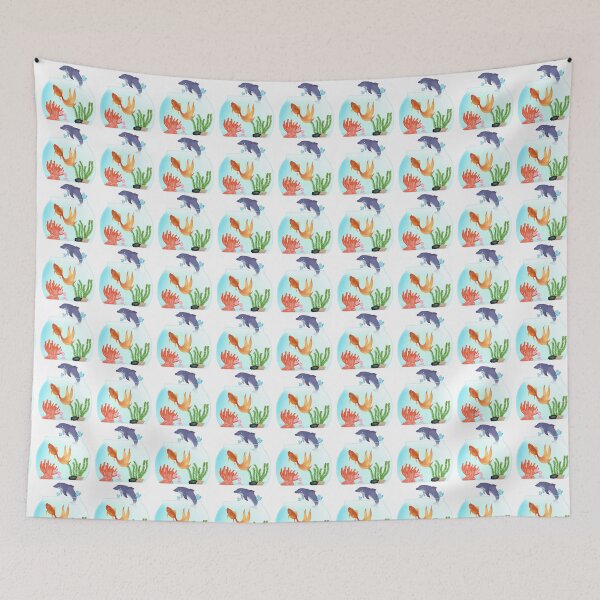 Item preview, Ocean Tie Dye Dolphin scenary designed and sold by PCpallavi.