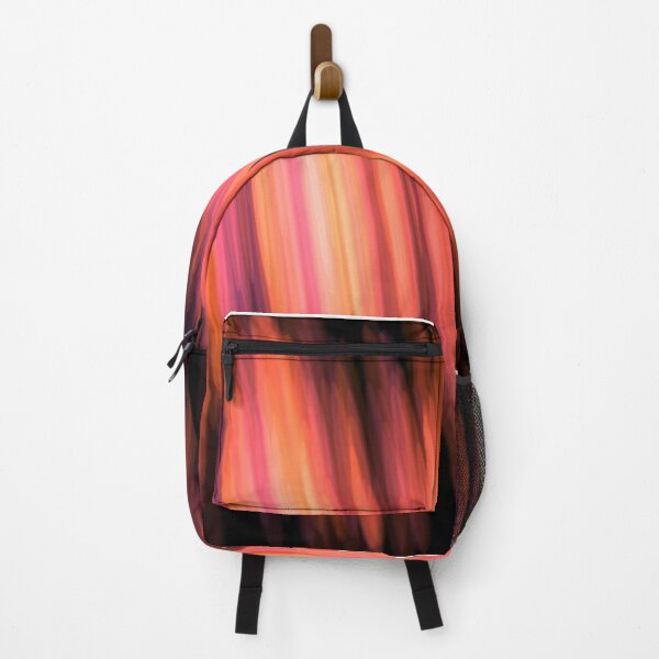 Item preview, Abstract orange-red background with slanted strokes on a dark background designed and sold by ElavatedDesign.