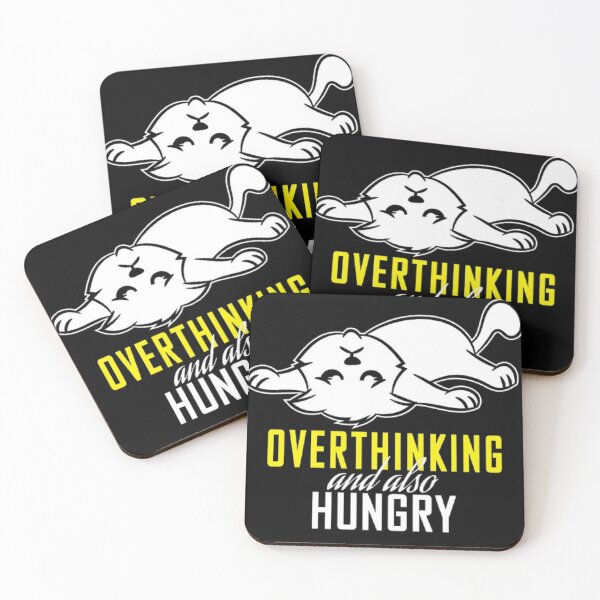 Item preview, overthinking and also hungry, bear designed and sold by Jesar.