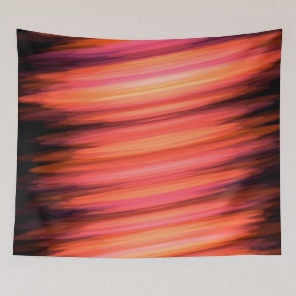 Item preview, Abstract orange-red background with slanted strokes on a dark background designed and sold by ElavatedDesign.