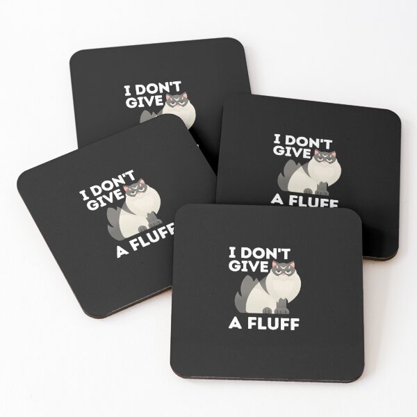 Item preview, I don't give a fluff - funny Kitty pun designed and sold by Theleochick.