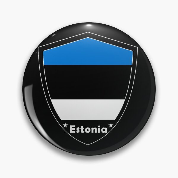 Item preview, Estonia Flag Badge designed and sold by Gina-Driada.