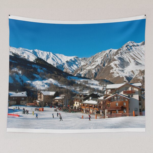 Artikelvorschau, Saint Martin de Belleville 3 Täler Französische Alpen Frankreich entworfen und verkauft von AndyEvansPhotos.