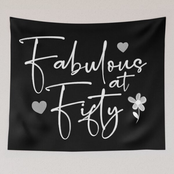 Item preview, Fabulous at 50, pretty 50th birthday gift - Caroline Laursen Original designed and sold by Caroline Laursen.