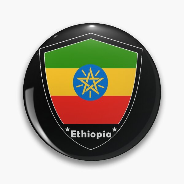 Item preview, Ethiopia Flag Badge designed and sold by Gina-Driada.
