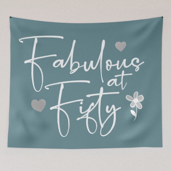 Item preview, Fabulous at 50, pretty 50th birthday gift - Caroline Laursen Original designed and sold by Caroline Laursen.