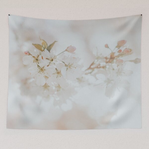 Item preview, White Cherry Blossom Photo, Atmospheric Oshima Cherry Blossom Close-up designed and sold by Melissa Peltenburg.