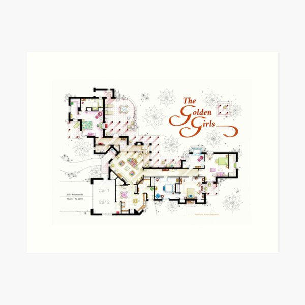 Item preview, Floorplan from THE GOLDEN GIRLS designed and sold by TV Floorplans & More.