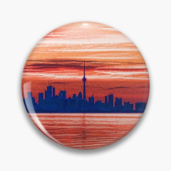 Item preview, Pink and Purple Sunrise – Toronto Skyline Impressions designed and sold by Georgia Mizuleva.