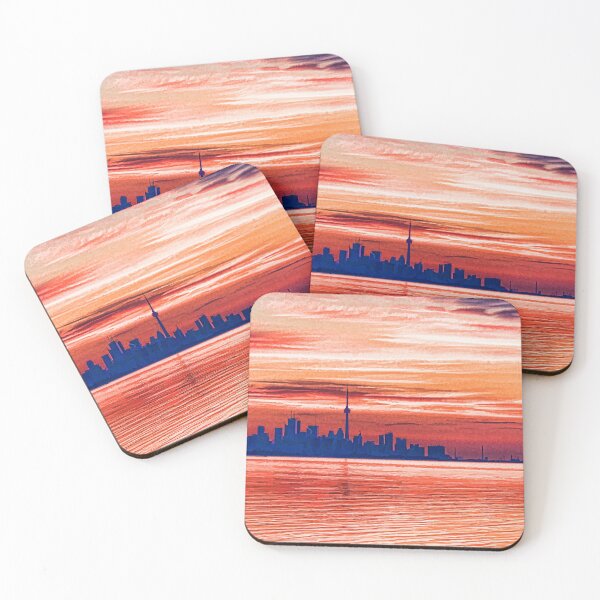 Item preview, Pink and Purple Sunrise – Toronto Skyline Impressions designed and sold by Georgia Mizuleva.