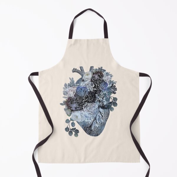 Item preview, Blue navy Floral Human heart with  blue color roses, watercolor style designed and sold by Collagedream.