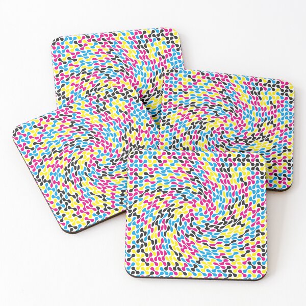 Item preview, CMYK Twisted Metaballs Pattern (White) designed and sold by John Uttley.